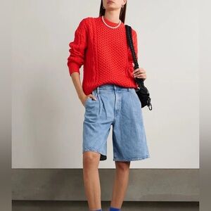 Tracy Oversized Cable-Knit Cotton-Blend Sweater